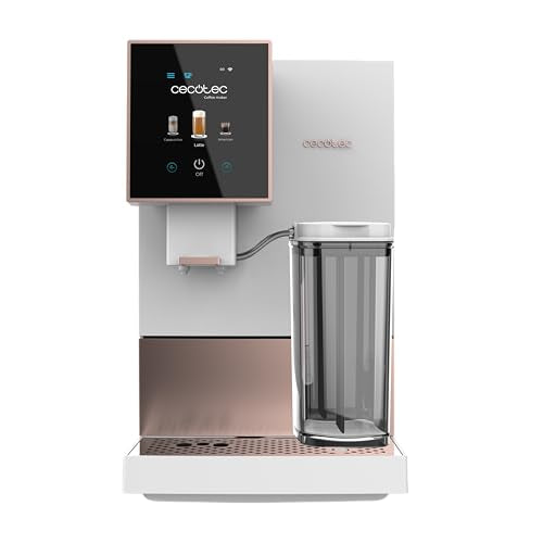 Cecotec Cremmaet Compactccino Kaffeevollautomat, 19 Bar, Thermoblock, Bohnenmahlwerk 150 g, 1,1 L Wassertank, 400 ml Milchbehälter, Black Rose