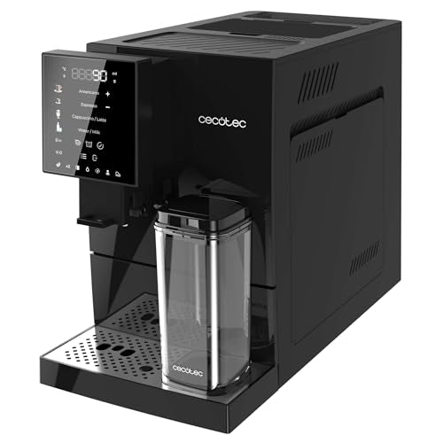 Cecotec Cremmaet Compactccino Kaffeevollautomat, 19 Bar, Thermoblock, Bohnenmahlwerk 150 g, 1,1 L Wassertank, 400 ml Milchbehälter, Black Rose