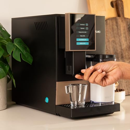 Cecotec Cremmaet Compactccino Kaffeevollautomat, 19 Bar, Thermoblock, Bohnenmahlwerk 150 g, 1,1 L Wassertank, 400 ml Milchbehälter, Black Rose