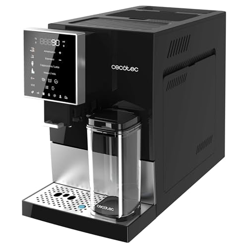 Cecotec Cremmaet Compactccino Kaffeevollautomat, 19 Bar, Thermoblock, Bohnenmahlwerk 150 g, 1,1 L Wassertank, 400 ml Milchbehälter, Black Rose