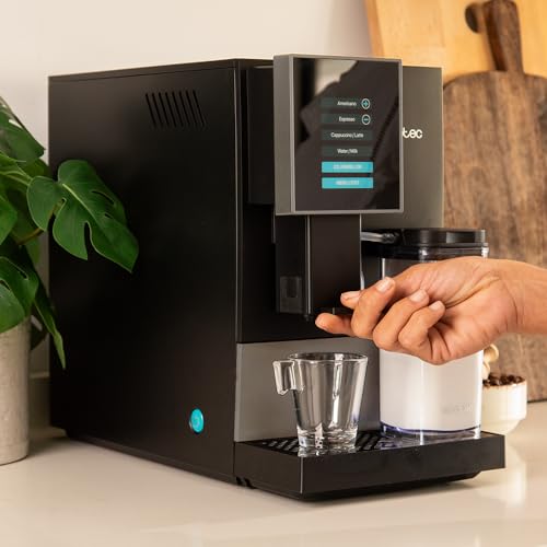 Cecotec Cremmaet Compactccino Kaffeevollautomat, 19 Bar, Thermoblock, Bohnenmahlwerk 150 g, 1,1 L Wassertank, 400 ml Milchbehälter, Black Rose