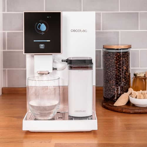 Cecotec Cremmaet Compactccino Kaffeevollautomat, 19 Bar, Thermoblock, Bohnenmahlwerk 150 g, 1,1 L Wassertank, 400 ml Milchbehälter, Black Rose