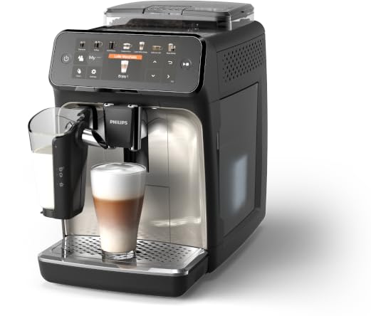 Philips Series 5400 EP5441/50 Kaffeevollautomat, 12 Getränke, LatteGo, TFT-Display, personalisierbar, Schwarz/Edelstahl