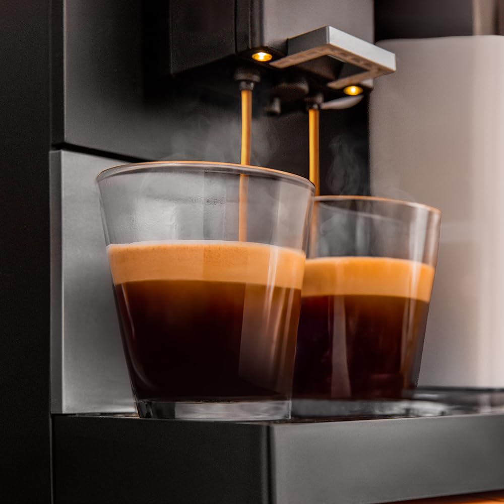Cecotec Cremmaet Compactccino Kaffeevollautomat, 19 Bar, Thermoblock, Bohnenmahlwerk 150 g, 1,1 L Wassertank, 400 ml Milchbehälter, Black Rose