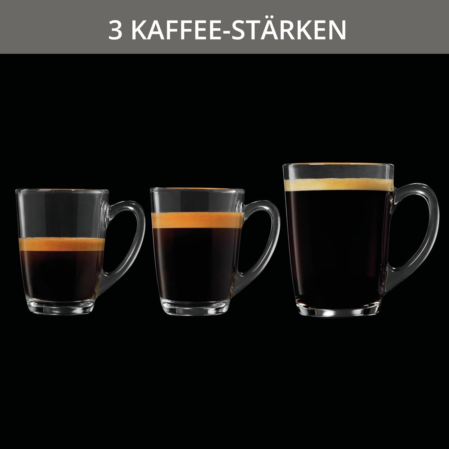 Krups Arabica Picto Kaffeevollautomat, Milchschaumdüse, 2-Tassen-Funktion, Drehregler, Einfache Reinigung, Kaffeemaschine, Schwarz, EA810870