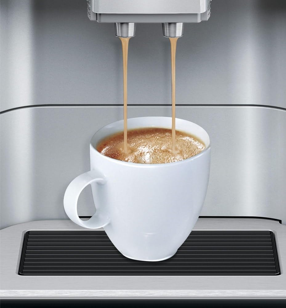 Siemens EQ.6 Plus s300 TE653501DE Kaffeevollautomat, 1500 W, Keramikmahlwerk, Touch-Sensor Bedienung, personalisierte Getränke, Silber