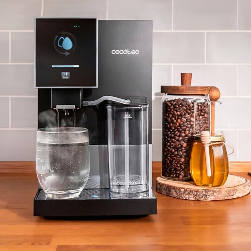 Cecotec Cremmaet Compactccino Kaffeevollautomat, 19 Bar, Thermoblock, Bohnenmahlwerk 150 g, 1,1 L Wassertank, 400 ml Milchbehälter, Black Rose