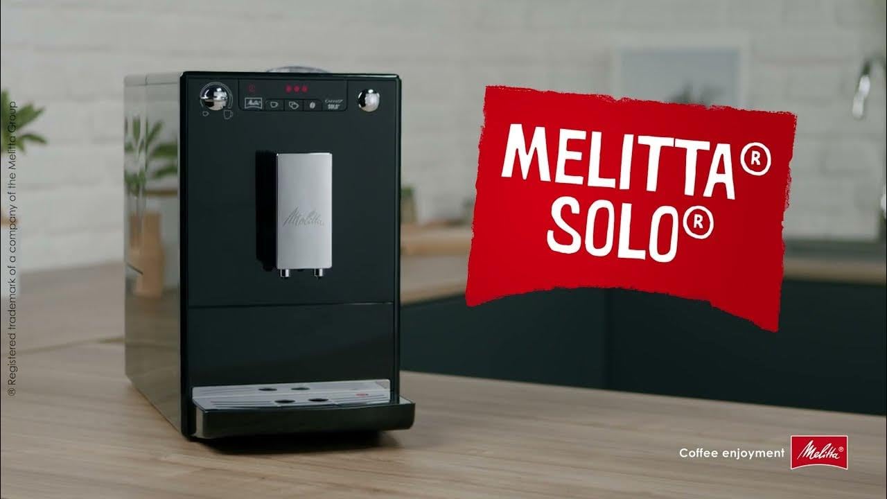 Melitta Solo Kaffeevollautomat, kompakt, höhenverstellbarer Auslauf, abnehmbarer Wassertank, Pure Black