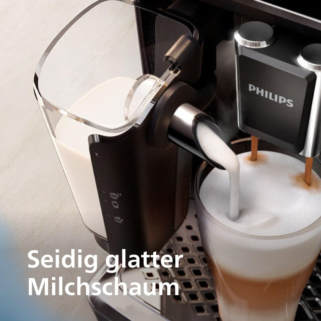 Philips Series 5400 EP5441/50 Kaffeevollautomat, 12 Getränke, LatteGo, TFT-Display, personalisierbar, Schwarz/Edelstahl