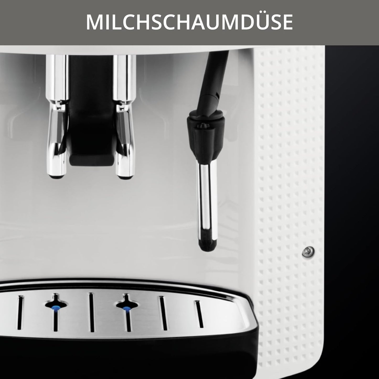 Krups Arabica Picto Kaffeevollautomat, Milchschaumdüse, 2-Tassen-Funktion, Drehregler, Einfache Reinigung, Kaffeemaschine, Schwarz, EA810870