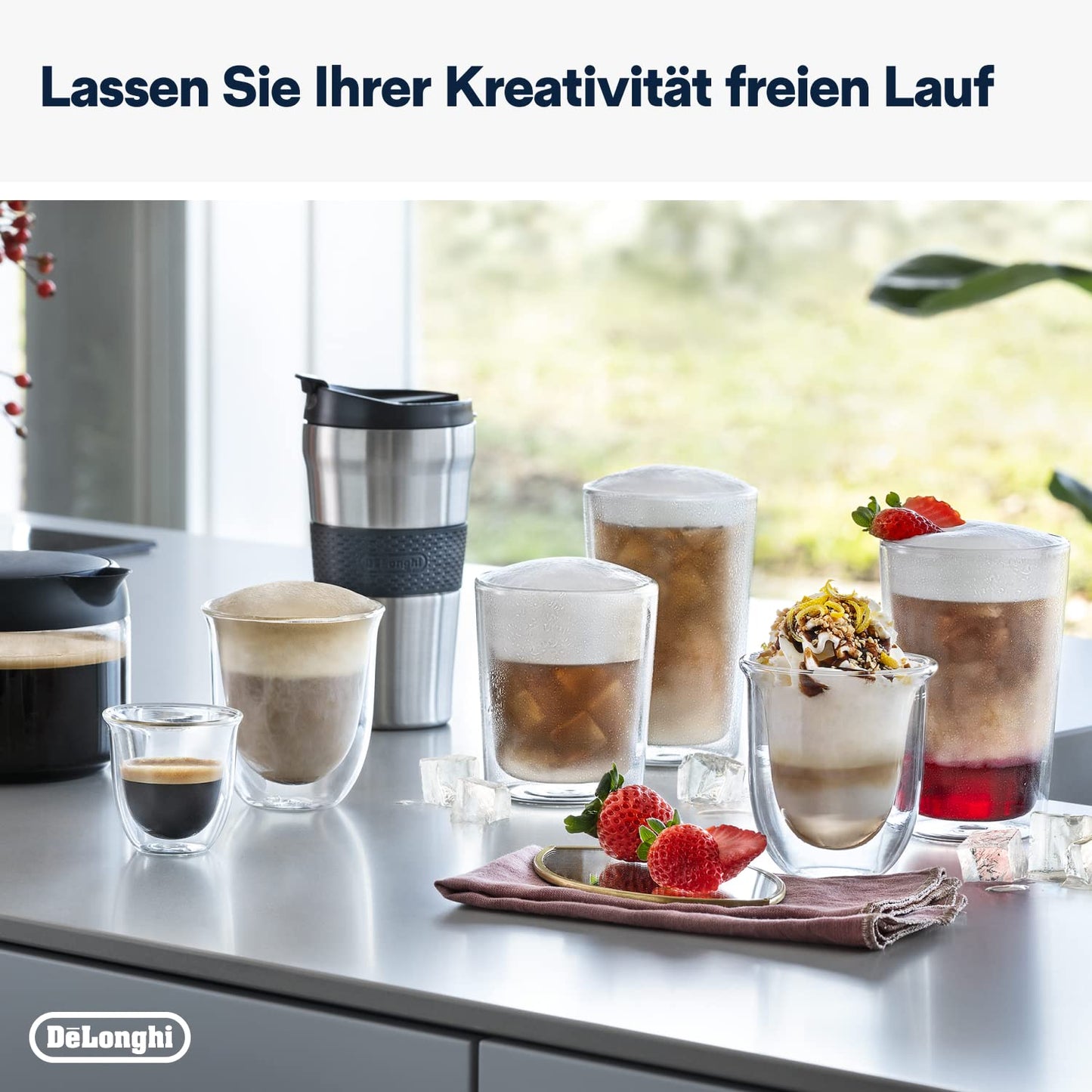 De'Longhi Eletta Explore ECAM452.67.G Kaffeevollautomat mit LatteCrema, Heiße & Kalte Getränke, 3,5" TFT Touchscreen, inkl. Kaffeekanne, Dunkelgrau