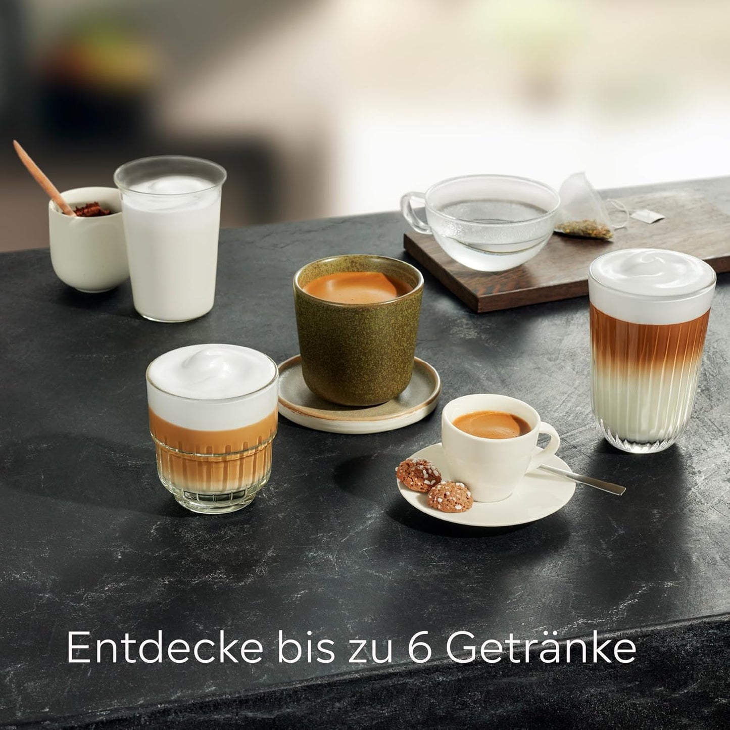 Siemens EQ500 TP511E19 Kaffeevollautomat, App-Steuerung, Cold Brew, Vollfarbdisplay, Doppeltassenfunktion, Auto-Dampfreinigung, Schwarz