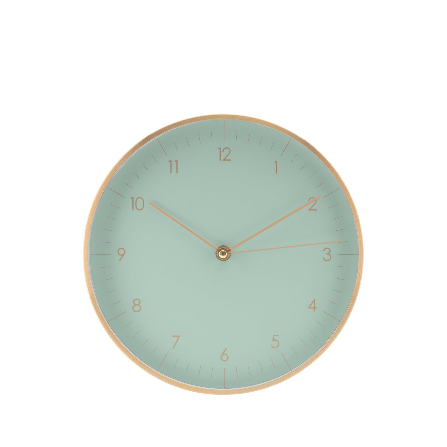 Wanduhr, Mint und Gold