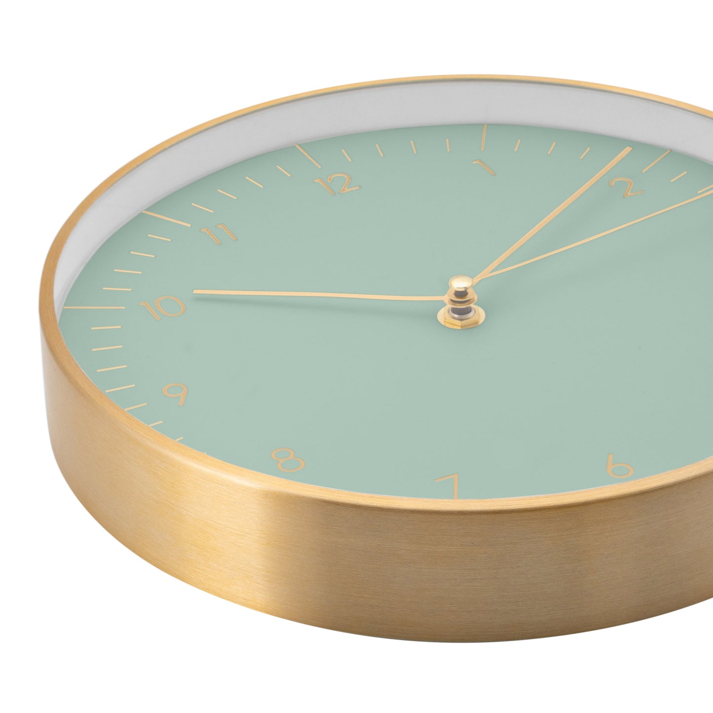 Wanduhr, Mint und Gold