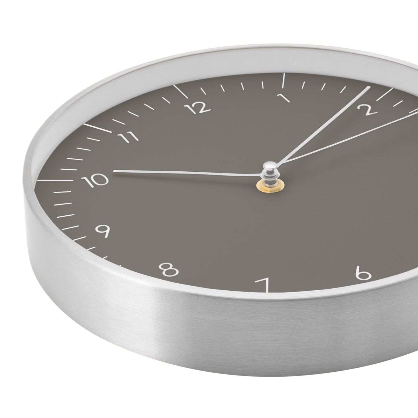 Wanduhr, Grau und Silber