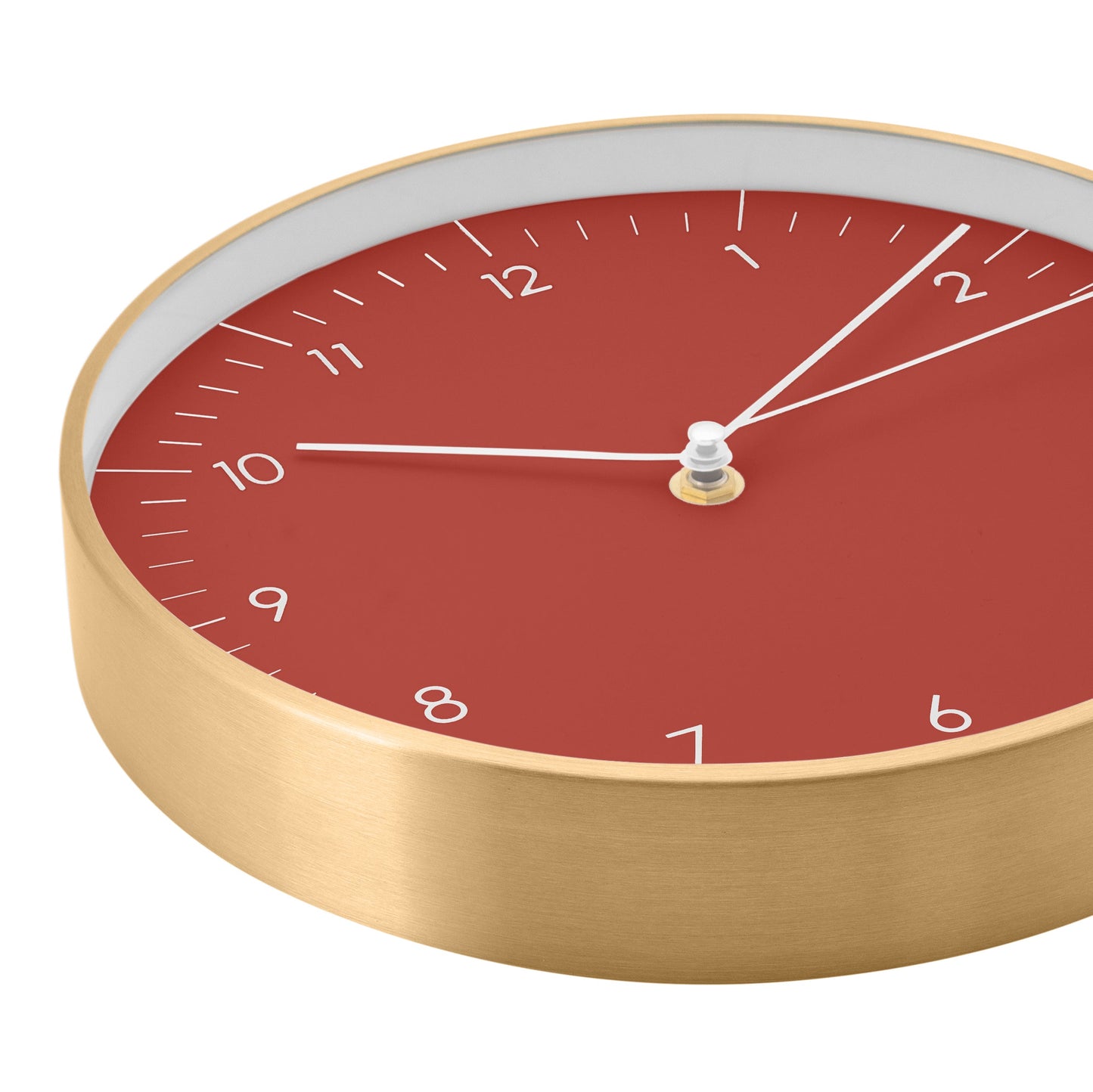 Wanduhr, Rot und Gold