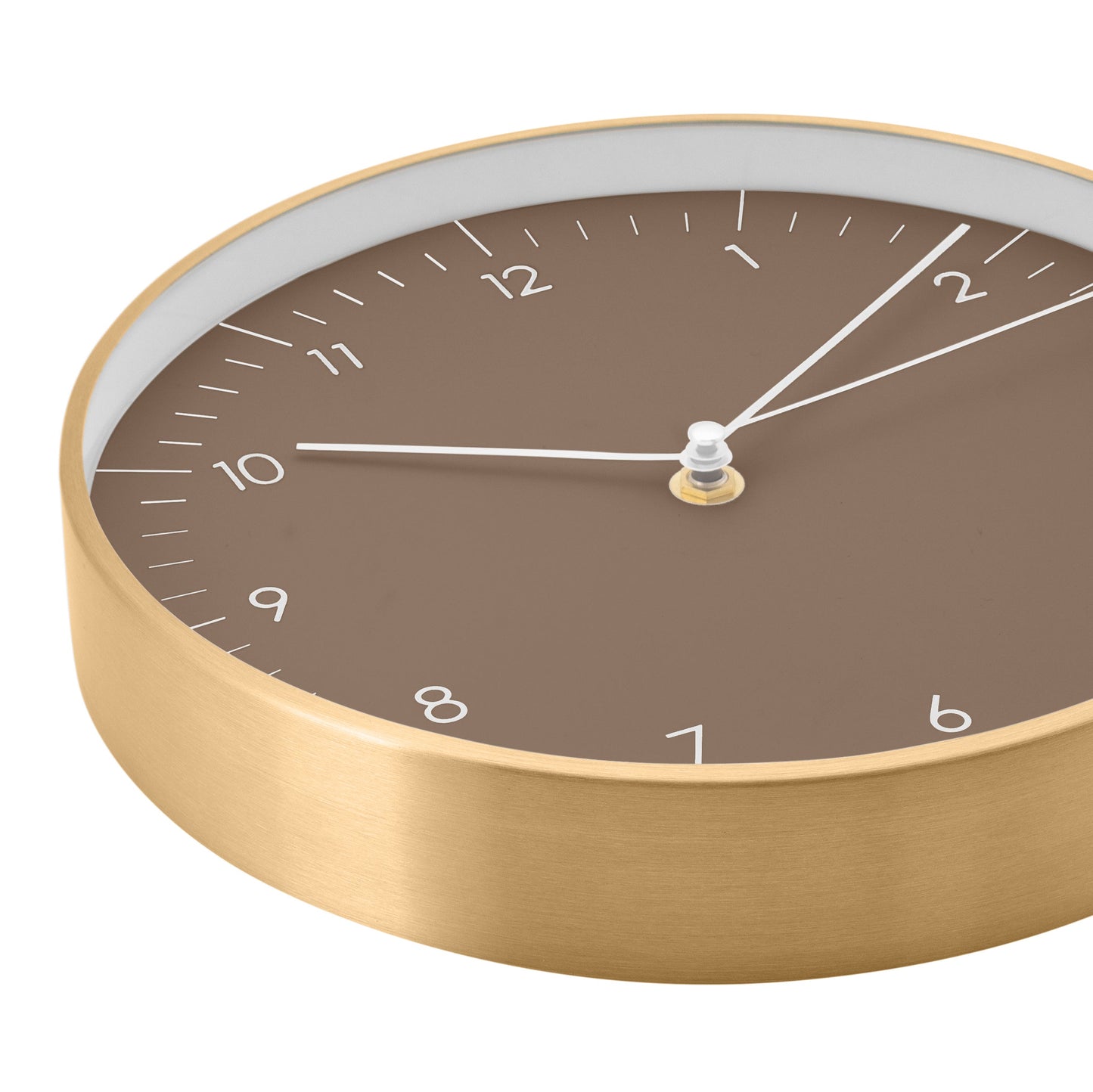 Wanduhr, Braun und Gold
