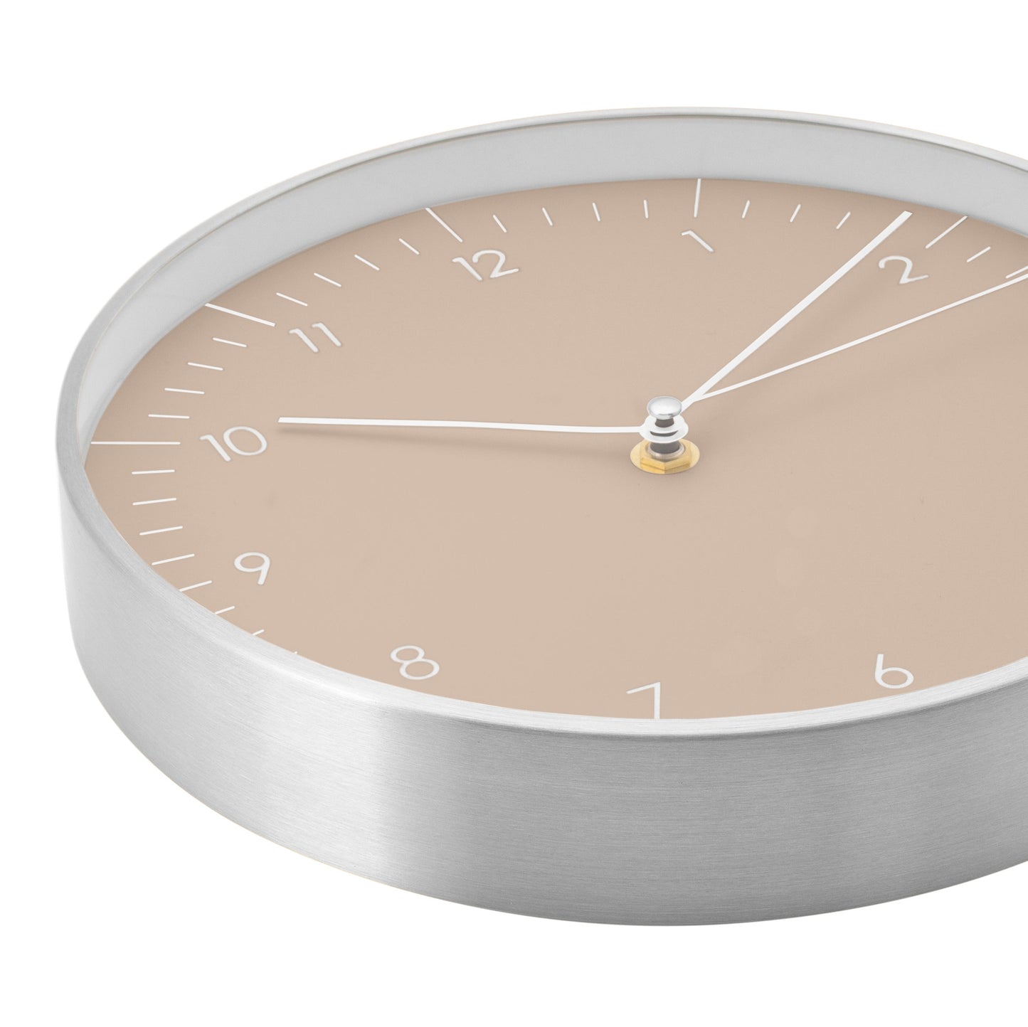 Wanduhr, Creme und Silber