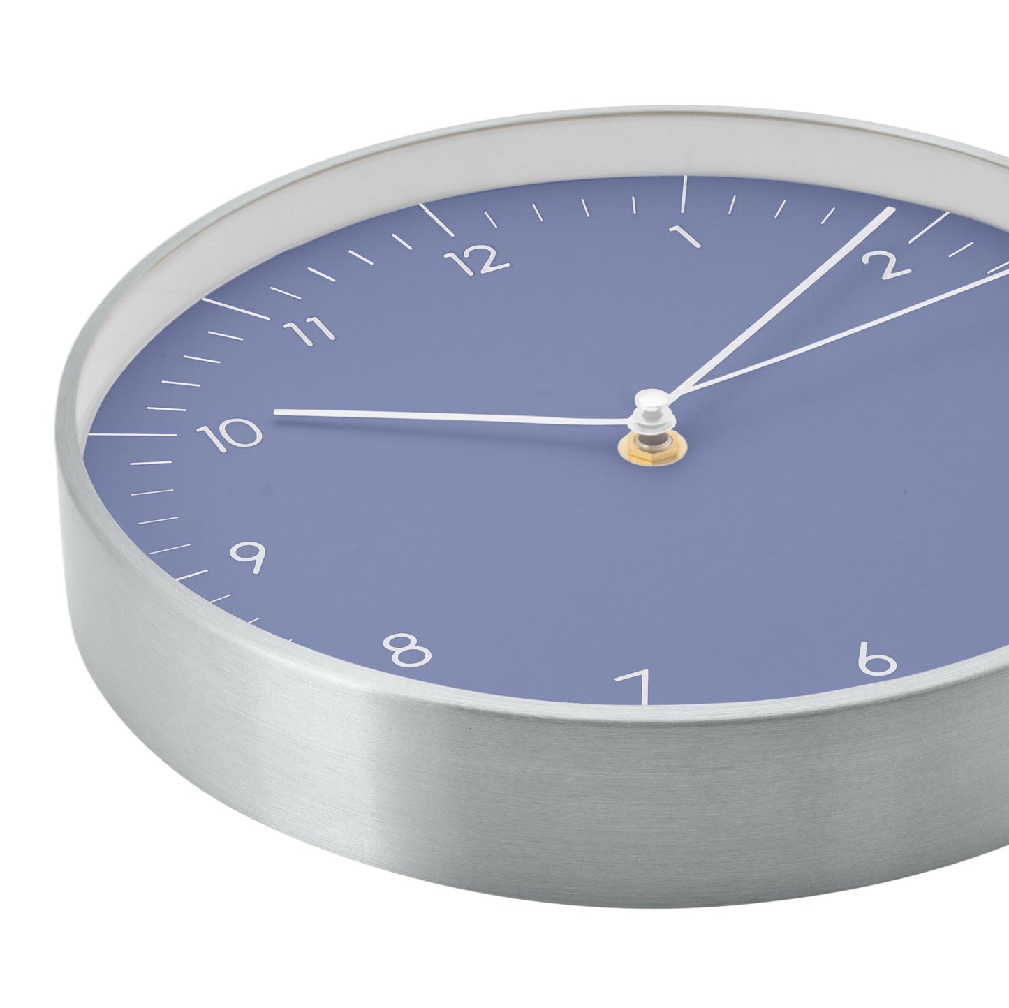 Wanduhr, Hellblau und Silber
