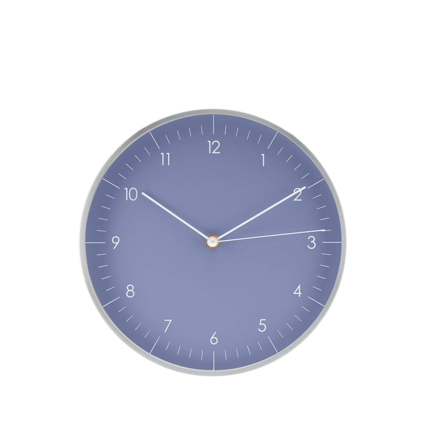 Wanduhr, Hellblau und Silber