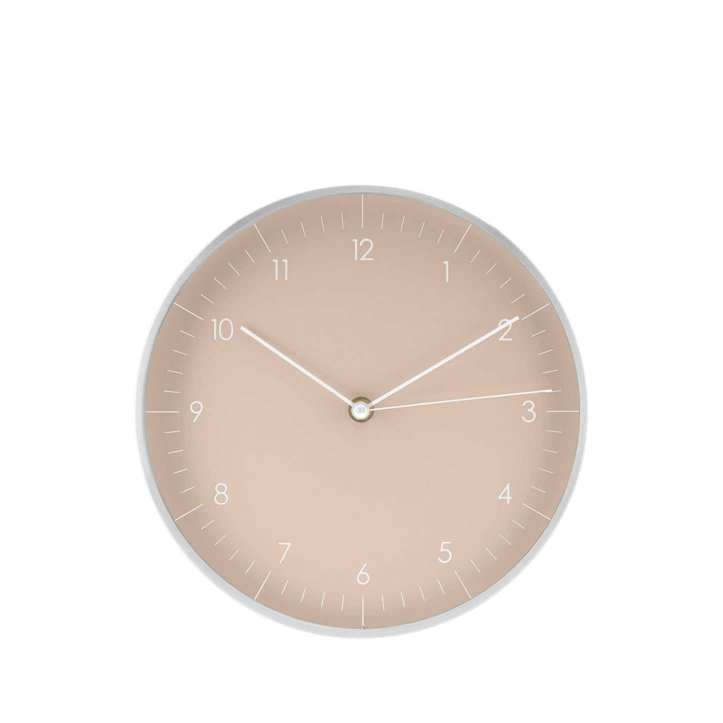Wanduhr, Creme und Silber