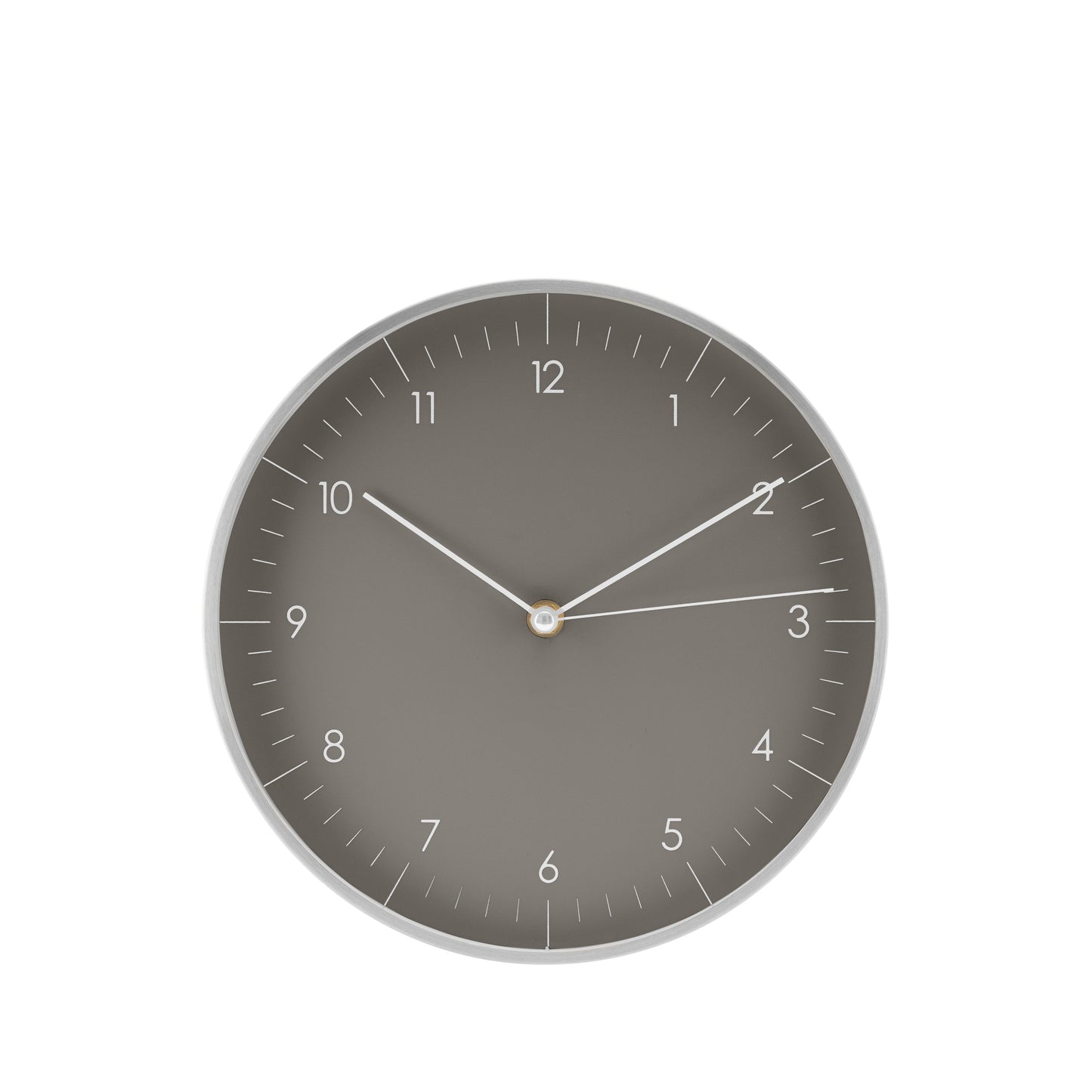 Wanduhr, Grau und Silber