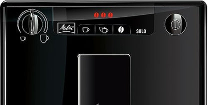 Melitta Solo Kaffeevollautomat, kompakt, höhenverstellbarer Auslauf, abnehmbarer Wassertank, Pure Black