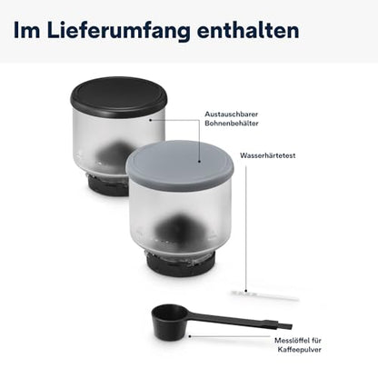 De'Longhi Rivelia EXAM440.55.W Kaffeevollautomat, LatteCrema Milchsystem, Wechselbarer Bohnenbehälter, 16 Getränke