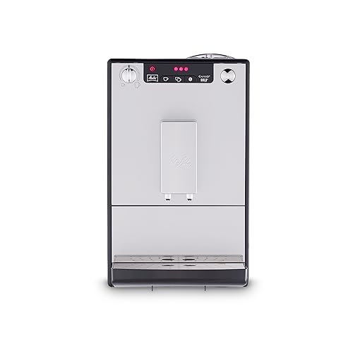 Melitta Solo Kaffeevollautomat, kompakt, höhenverstellbarer Auslauf, abnehmbarer Wassertank, Pure Black