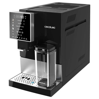 Cecotec Cremmaet Compactccino Kaffeevollautomat, 19 Bar, Thermoblock, Bohnenmahlwerk 150 g, 1,1 L Wassertank, 400 ml Milchbehälter, Black Rose