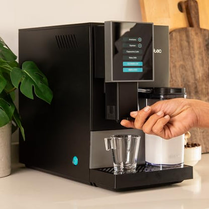 Cecotec Cremmaet Compactccino Kaffeevollautomat, 19 Bar, Thermoblock, Bohnenmahlwerk 150 g, 1,1 L Wassertank, 400 ml Milchbehälter, Black Rose