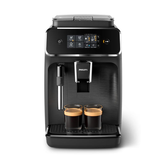 Philips Series 3300 EP3326/90 Kaffeevollautomat, 5 Getränke, Milchaufschäumer, Touchdisplay, Keramikmahlwerk, Schwarzchrom