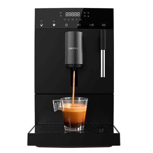 Cecotec Cremmaet Compact Kaffeevollautomat, 1350 W, 19 Bar, Thermoblock, 150 g Bohnenbehälter, 1,1 L Wassertank, automatische Reinigung