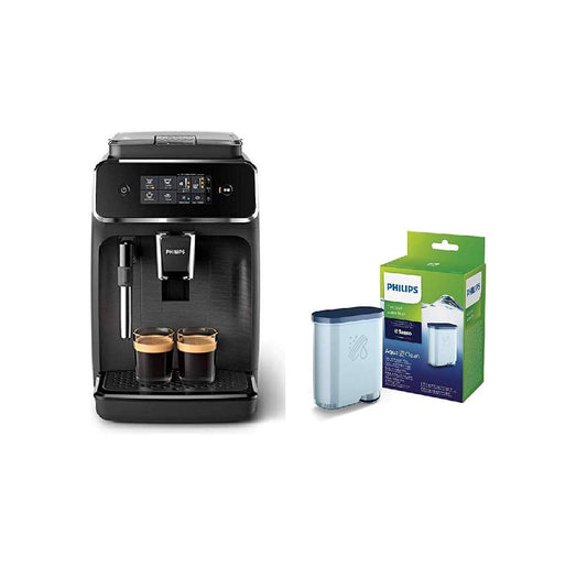 Philips EP2220/10 Kaffeevollautomat mit SensorTouch, Schwarz/Schwarz-gebürstet + AquaClean Wasserfilter CA6903/10