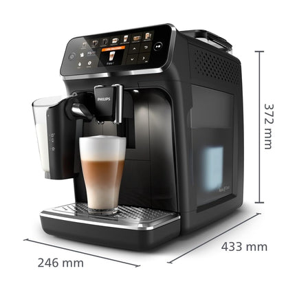 Philips Series 5400 EP5441/50 Kaffeevollautomat, 12 Getränke, LatteGo, TFT-Display, personalisierbar, Schwarz/Edelstahl