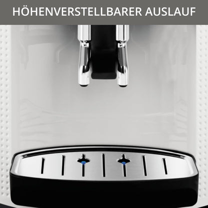 Krups Arabica Picto Kaffeevollautomat, Milchschaumdüse, 2-Tassen-Funktion, Drehregler, Einfache Reinigung, Kaffeemaschine, Schwarz, EA810870