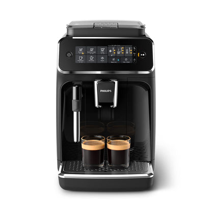 Philips Series 3200 EP3221/40 Kaffeevollautomat, Milchaufschäumer, 4 Spezialitäten, Touchdisplay, Schwarz