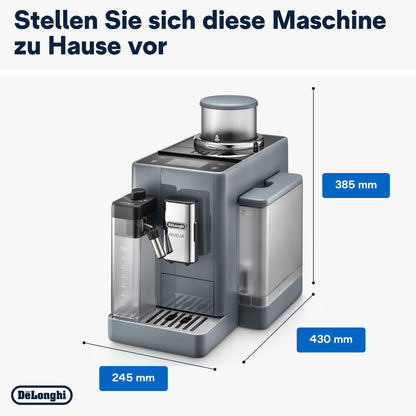 De'Longhi Rivelia EXAM440.55.W Kaffeevollautomat, LatteCrema Milchsystem, Wechselbarer Bohnenbehälter, 16 Getränke