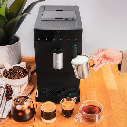 Cecotec Cremmaet Compact Kaffeevollautomat, 1350 W, 19 Bar, Thermoblock, 150 g Bohnenbehälter, 1,1 L Wassertank, automatische Reinigung