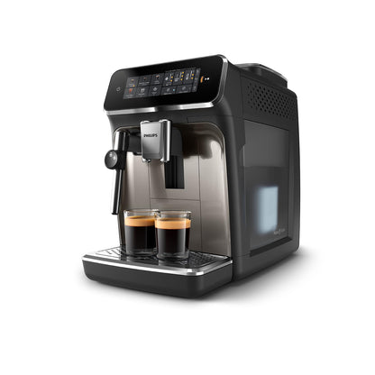 Philips Series 3300 EP3326/90 Kaffeevollautomat, 5 Getränke, Milchaufschäumer, Touchdisplay, Keramikmahlwerk, Schwarzchrom