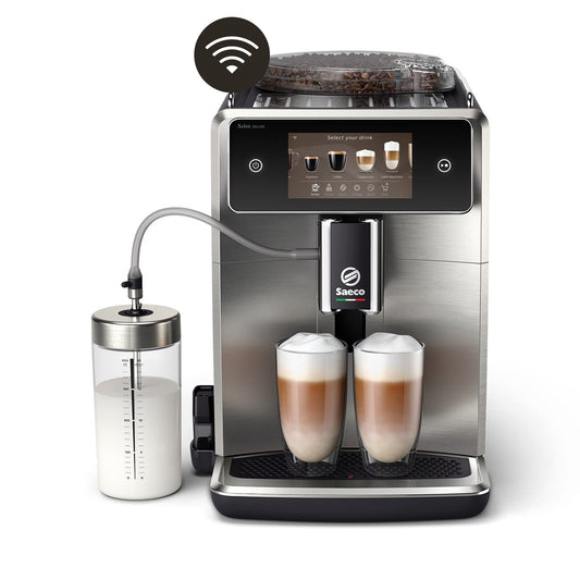 Saeco GranAroma Kaffeevollautomat – 14 Kaffeespezialitäten, Intuitives Farbdisplay, 4 Benutzerprofile, Keramikmahlwerk, ‎1500 Watt (SM6580/10)