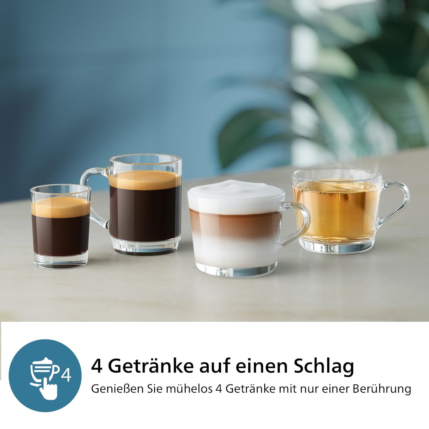 Philips Series 2300 EP2330/10 Kaffeevollautomat, 4 Getränke, LatteGo, Touchdisplay, Keramikmahlwerk, Schwarz