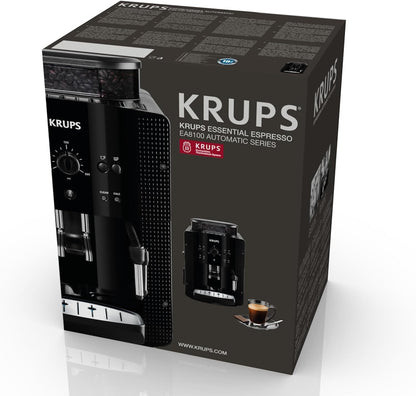 Krups Arabica Picto Kaffeevollautomat, Milchschaumdüse, 2-Tassen-Funktion, Drehregler, Einfache Reinigung, Kaffeemaschine, Schwarz, EA810870
