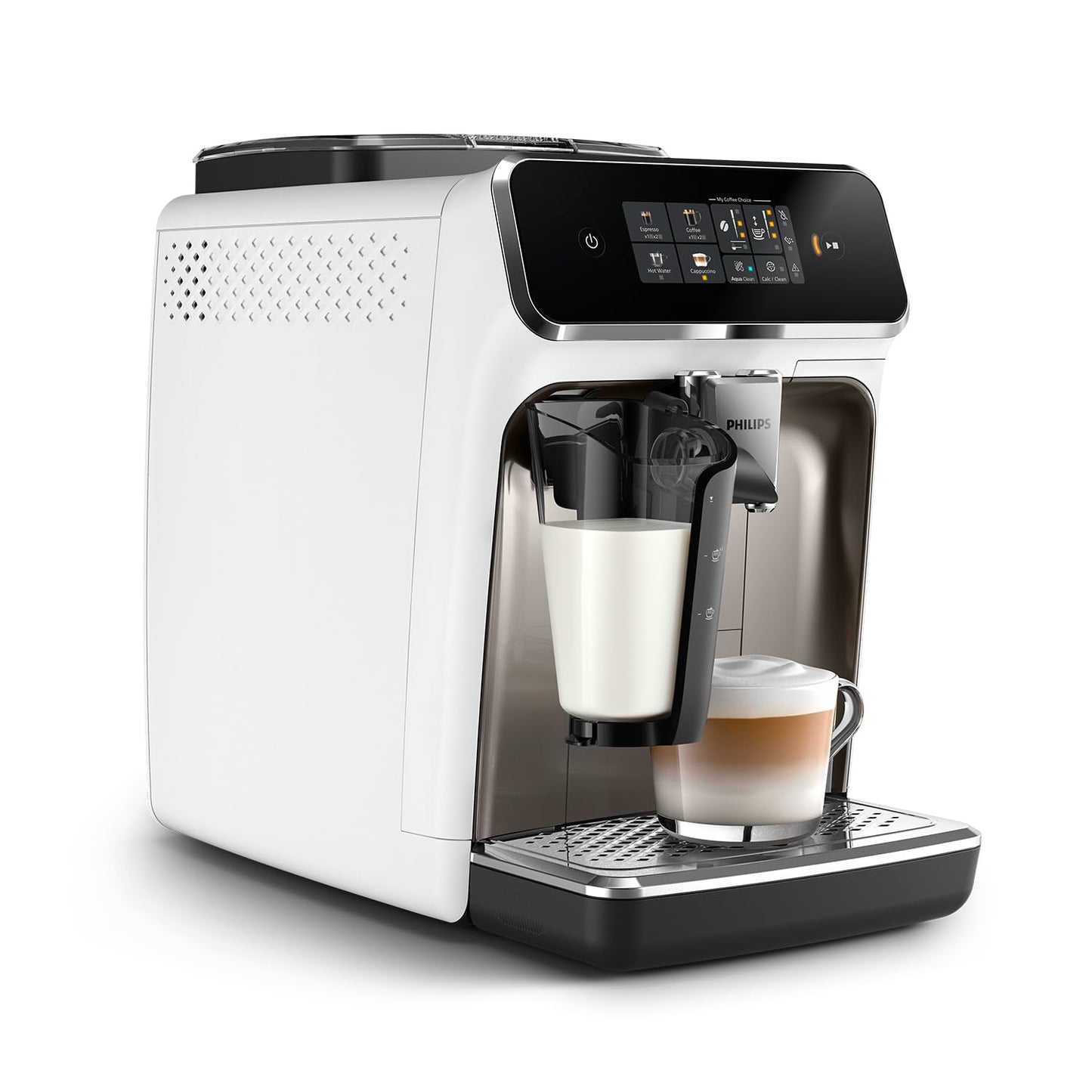 Philips Series 2300 EP2330/10 Kaffeevollautomat, 4 Getränke, LatteGo, Touchdisplay, Keramikmahlwerk, Schwarz