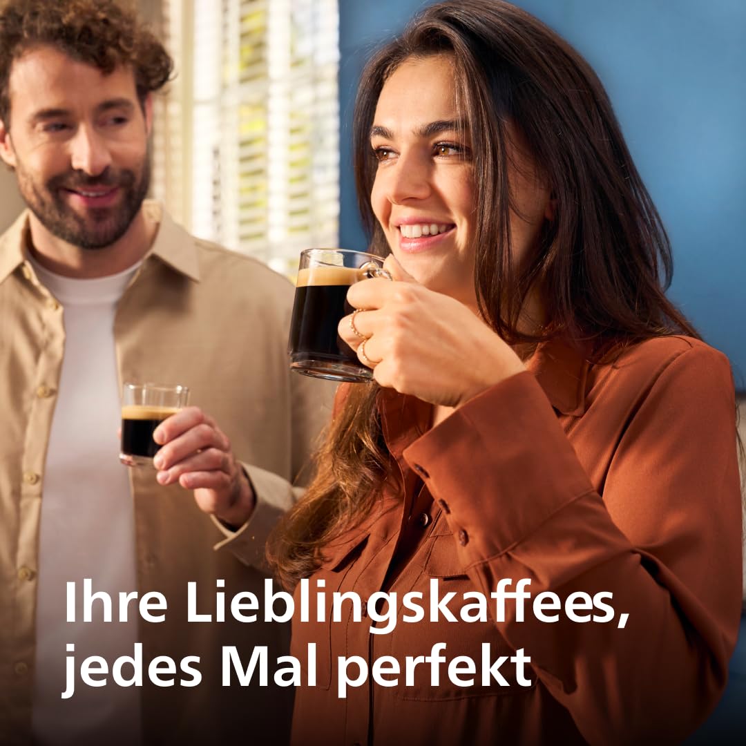 Philips Series 3300 EP3326/90 Kaffeevollautomat, 5 Getränke, Milchaufschäumer, Touchdisplay, Keramikmahlwerk, Schwarzchrom