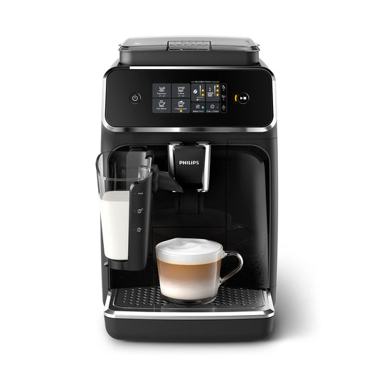 Philips Series 3200 Kaffeevollautomat – LatteGo Milchsystem, 5 Kaffeespezialitäten, Intuitives Touchdisplay, Silber (EP3246/70)