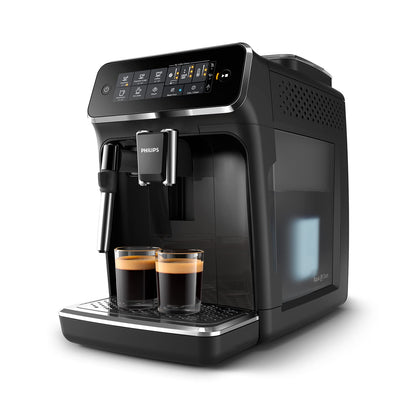 Philips Series 3200 EP3221/40 Kaffeevollautomat, Milchaufschäumer, 4 Spezialitäten, Touchdisplay, Schwarz