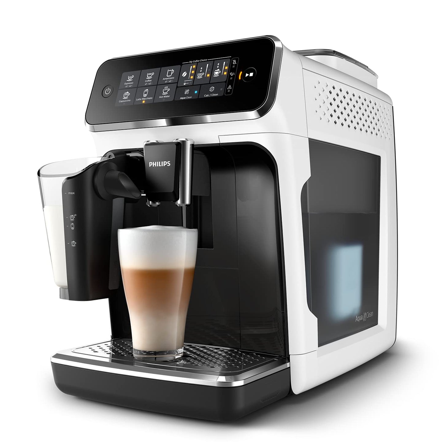 Philips Series 3200 EP3221/40 Kaffeevollautomat, Milchaufschäumer, 4 Spezialitäten, Touchdisplay, Schwarz