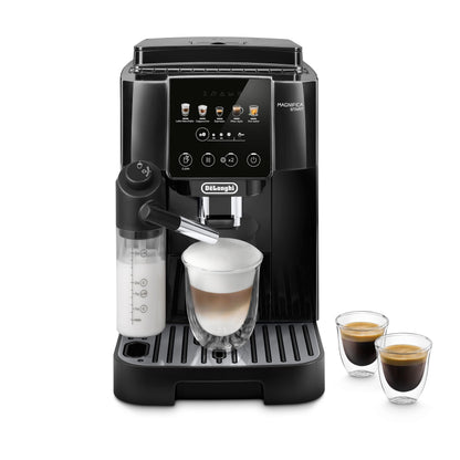 De'Longhi Magnifica S ECAM 22.110.B Kaffeevollautomat, Milchaufschäumer, Direktwahltasten, 2-Tassen-Funktion, 1,8 L Wassertank, Schwarz/Silber