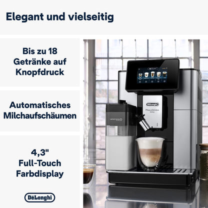 De'Longhi PrimaDonna Soul ECAM 612.55.SB – Vollautomatische Kaffeemaschine, LatteCrema-Milchsystem, Bean Adapt, 18 Rezepte